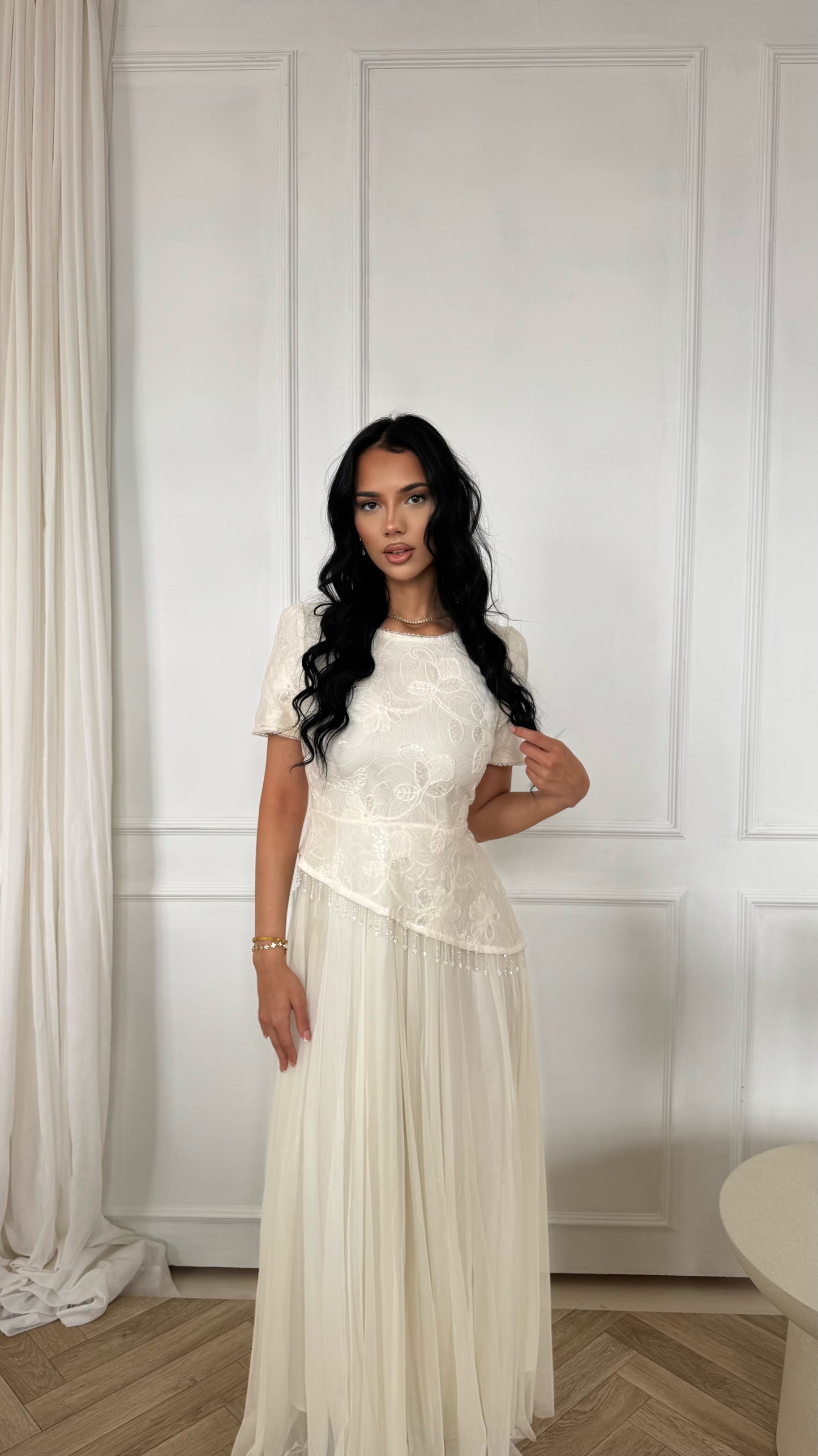 White Asymmetric Dress