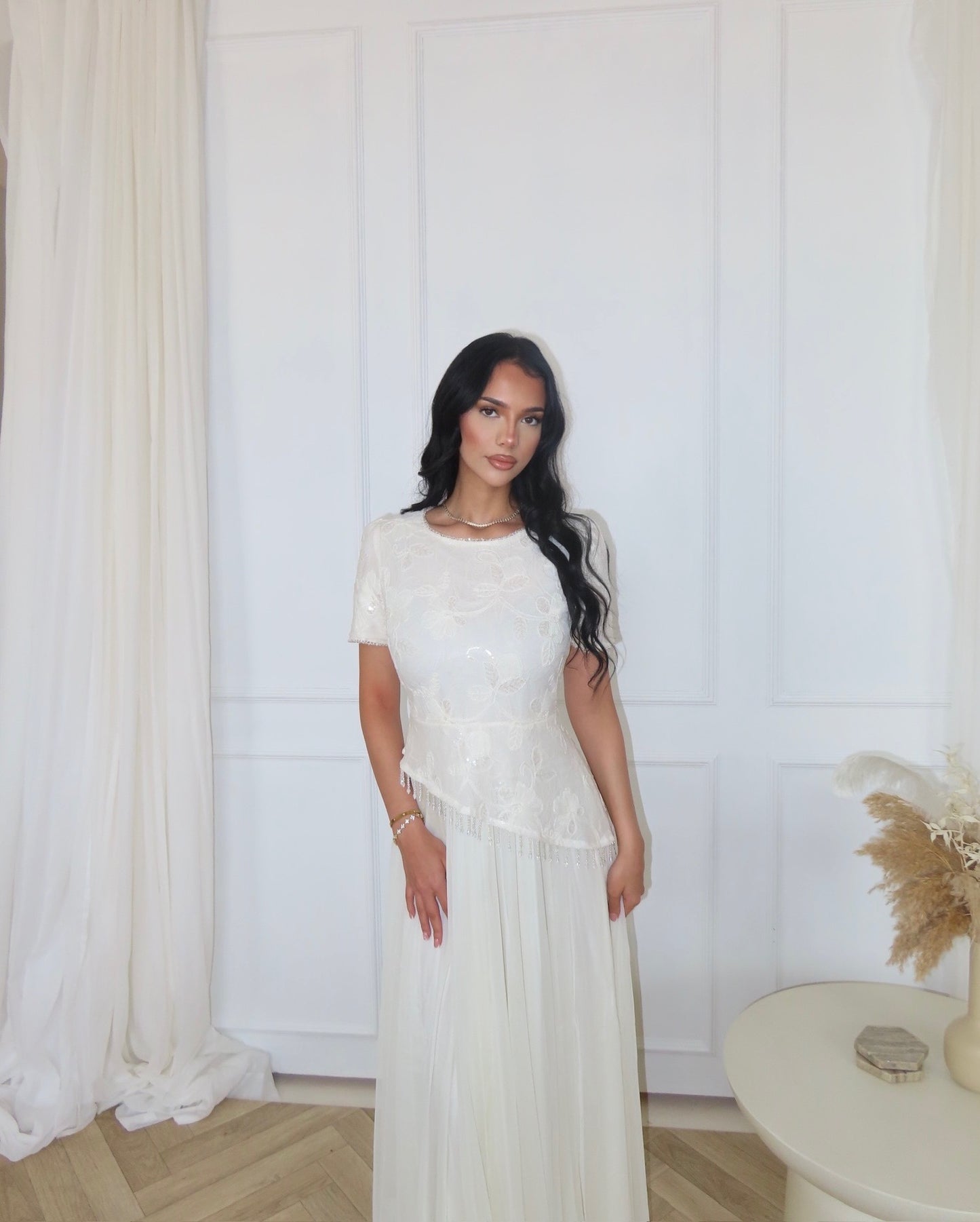 White Asymmetric Dress